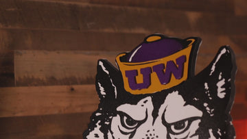 Washington VAULT Huskie 3D Vintage Metal Wall Art