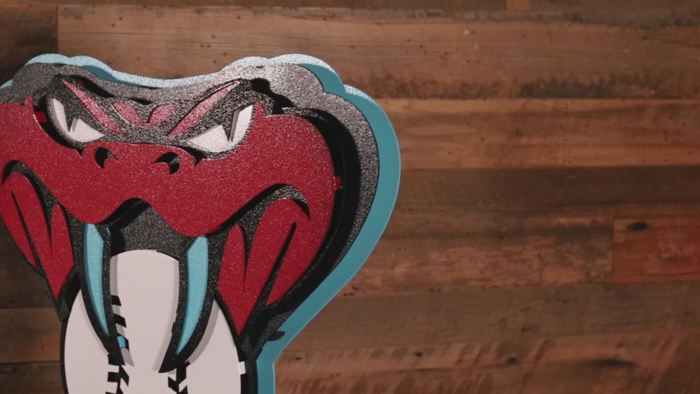 Arizona Diamondbacks Mascot 3D Vintage Metal Wall Art