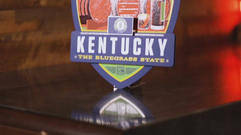 Kentucky State Badge 3D Metal Wall Art