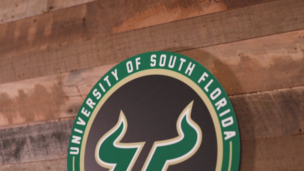 VARSITY Collection- SINGLE Layer South Florida Bulls Metal Wall Art
