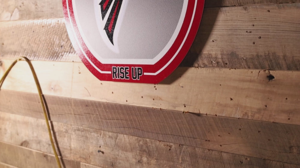 VARSITY Collection- SINGLE Layer Atlanta Falcons Metal Wall Art