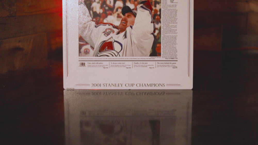 Sunday Denver Post Colorado Avalanche 2001 STANLEY CUP Front Page - JUNE 10, 2001