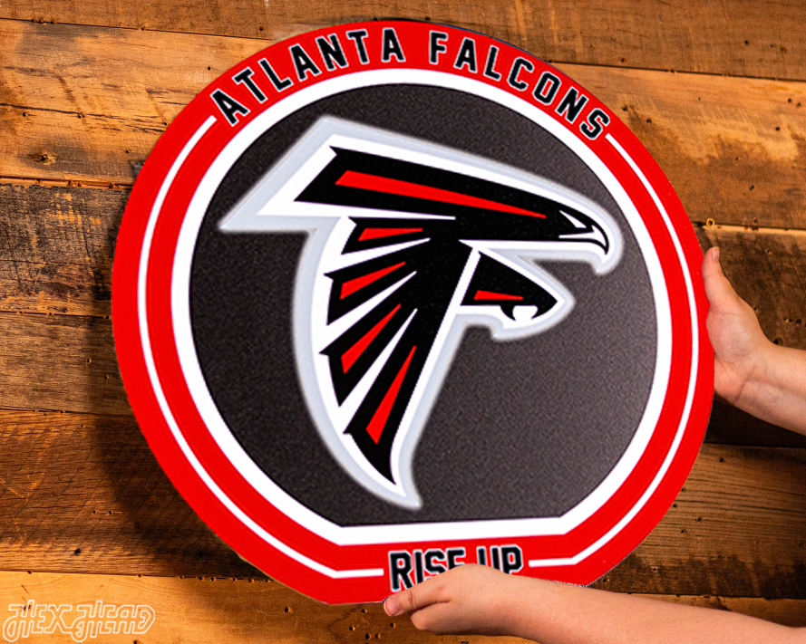 VARSITY Collection- SINGLE Layer Atlanta Falcons Metal Wall Art