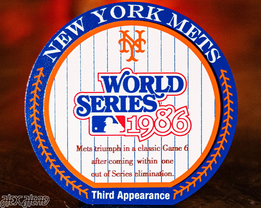 New York Mets 1986 World Series "Double Play" On the Shelf or on the Wall Art