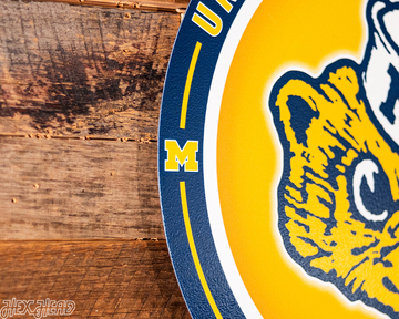 VARSITY Collection- SINGLE Layer Michigan Wolverines Metal Wall Art