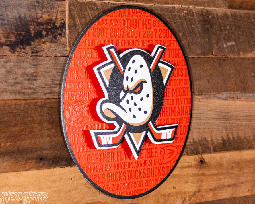 Anaheim Ducks CRAFT SERIES 3D Embossed Metal Wall Art