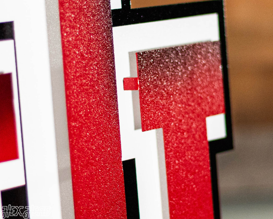 Utah Utes Interlocking U Logo 3D Vintage Metal Wall Art