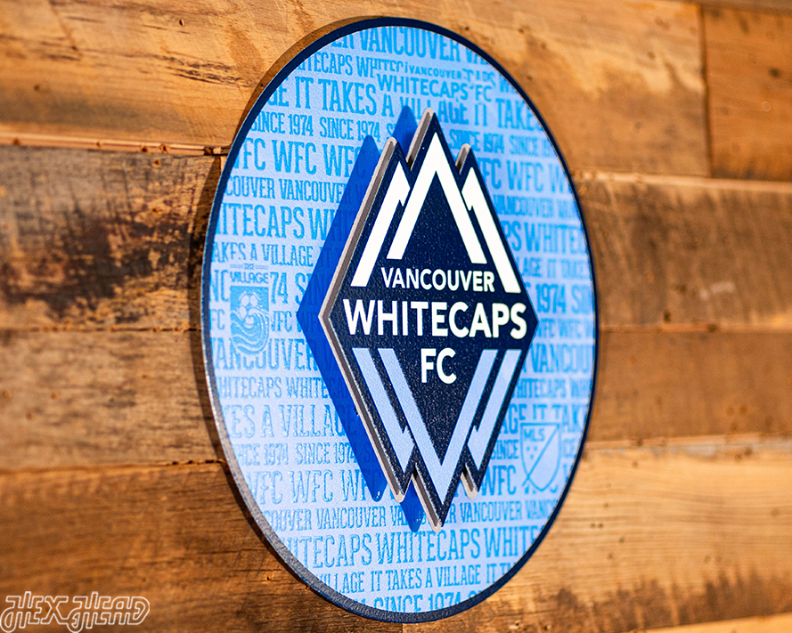 Vancouver Whitecaps CRAFT SERIES 3D Embossed Metal Wall Art