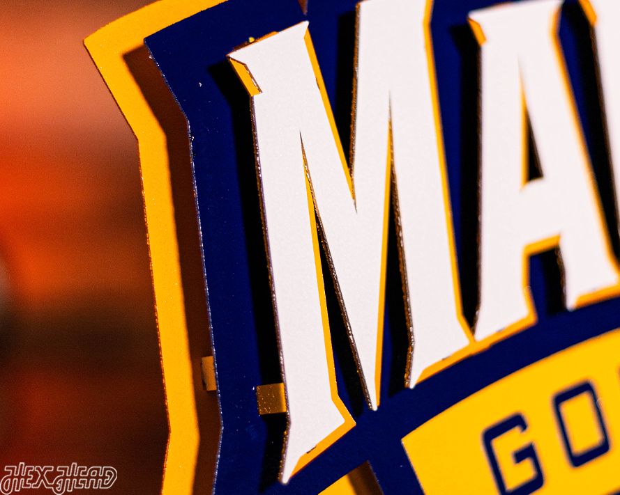 Marquette University Wordmark 3D Vintage Metal Wall Art