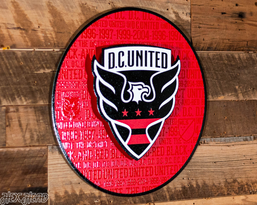 D.C. United CRAFT SERIES 3D Embossed Metal Wall Art