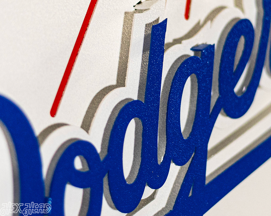 Los Angeles Dodgers Crest 3D Metal Artwork