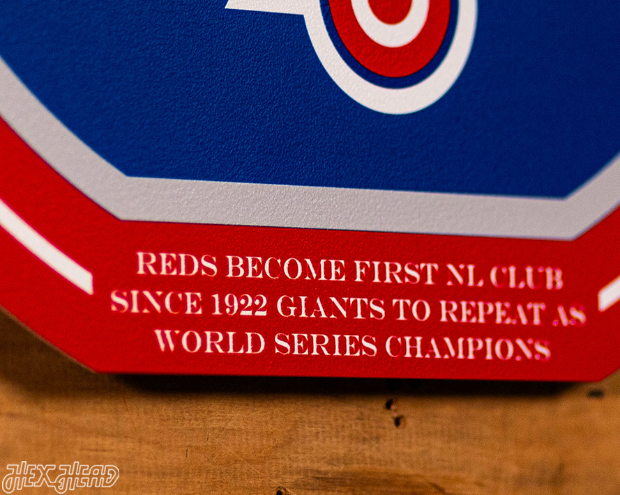 VARSITY Collection- SINGLE Layer 1976 World Series Cincinnati Reds Metal Wall Art