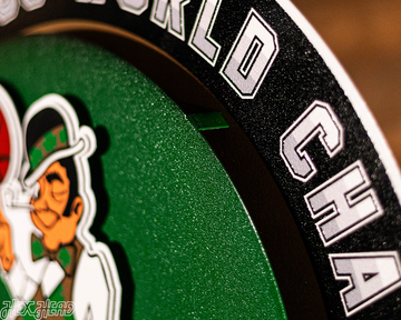 Boston Celtics  DYNASTY- World Championship Wins w/ Replaceable Icon Plate 3D Metal Wall Art