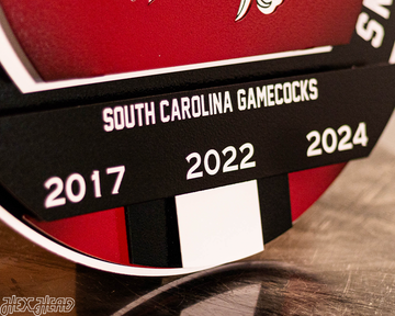 South Carolina Gamecocks DYNASTY- Women's Basketball Championships w/ Replaceable Icon Plate  3D Vintage Metal Wall Art