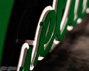 Boston Celtics Script 3D Vintage Metal Wall Art