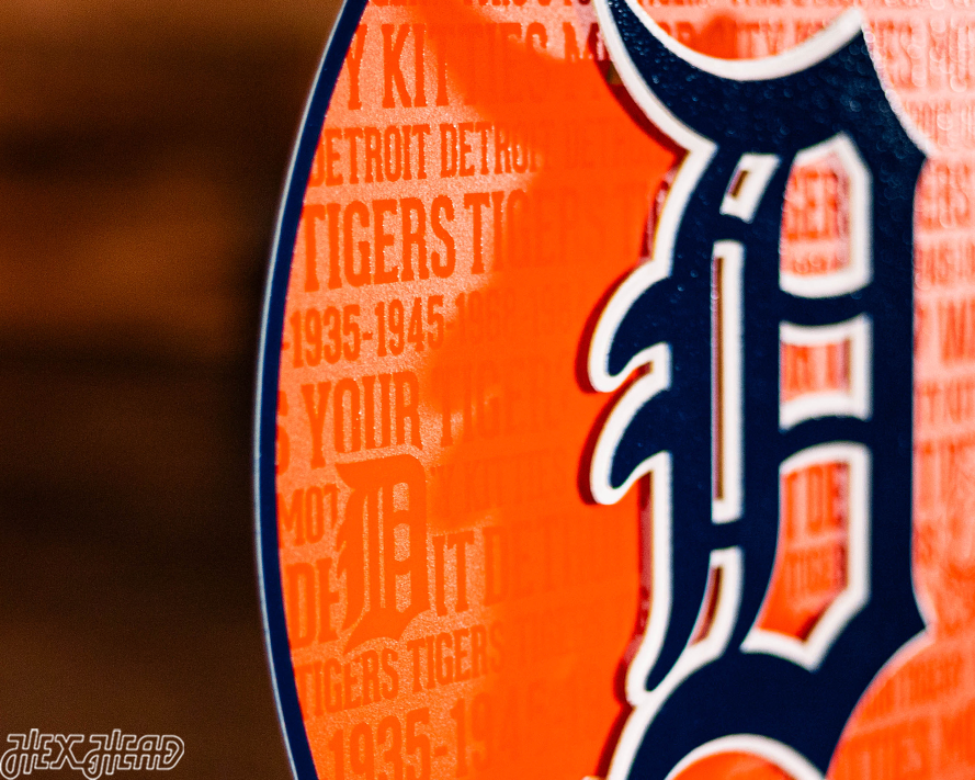 Detroit Tigers CRAFT SERIES 3D Embossed Metal Wall Art