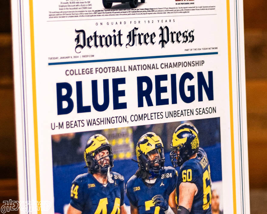 Detroit Free Press Michigan Wolverines 2023 Football National Champions Front Page - JAN 9, 2024