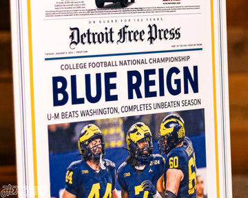 Detroit Free Press Michigan Wolverines 2023 Football National Champions Front Page - JAN 9, 2024