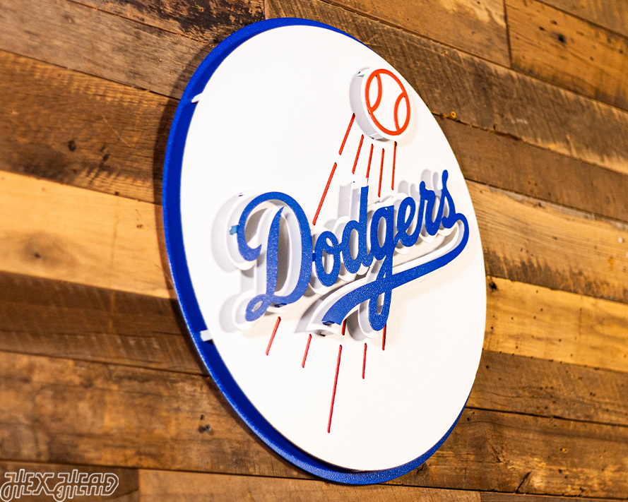 Los Angeles Dodgers Crest 3D Metal Artwork