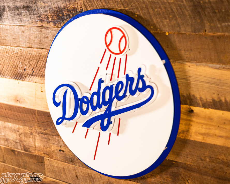 Los Angeles Dodgers Crest 3D Metal Artwork