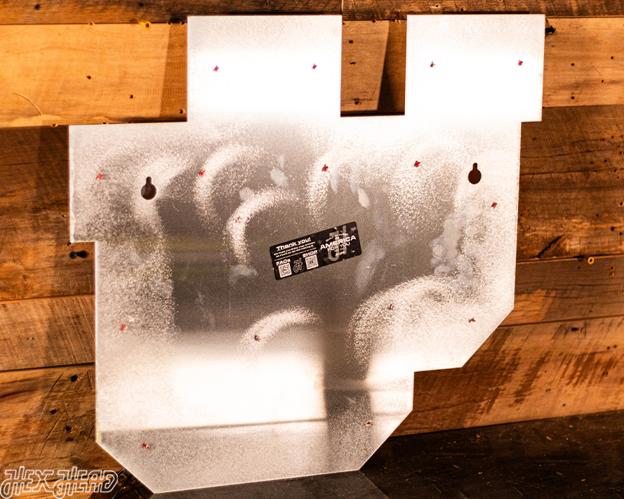 Utah Utes Interlocking U Logo 3D Vintage Metal Wall Art