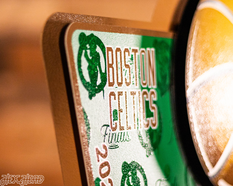 Boston Celtics "O'BRIEN TROPHY" 2024 NBA Champs 3D Metal Wall Art