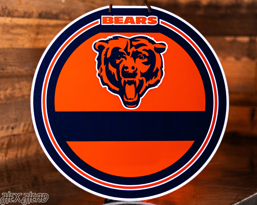 Chicago Bears Personalized Monogram Metal Art