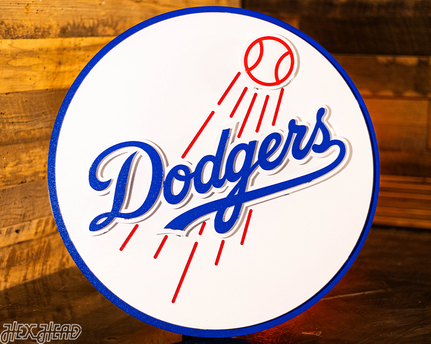 Los Angeles Dodgers Crest 3D Metal Artwork