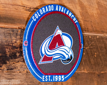 Colorado Avalanche "Double Play" On the Shelf or on the Wall Art