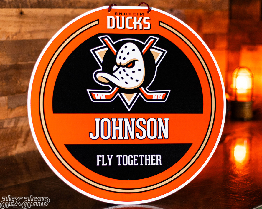 Anaheim Ducks Personalized Monogram Metal Art