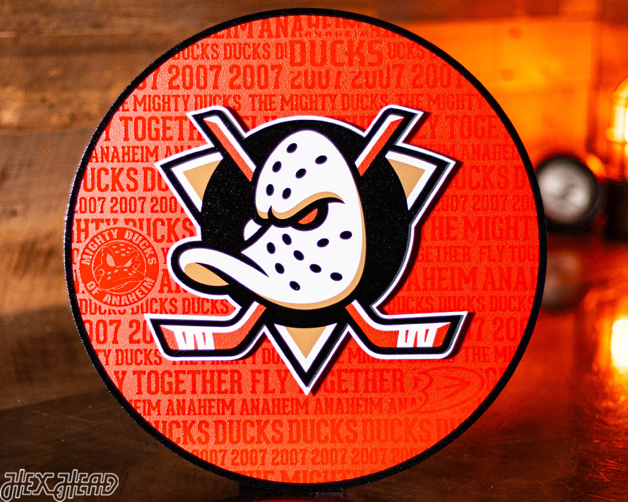 Anaheim Ducks CRAFT SERIES 3D Embossed Metal Wall Art