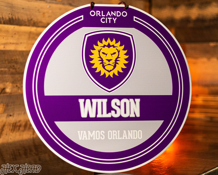 Orlando City SC Personalized Monogram Metal Art