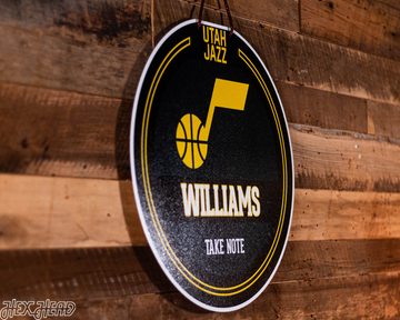 Utah Jazz Personalized Monogram Metal Art