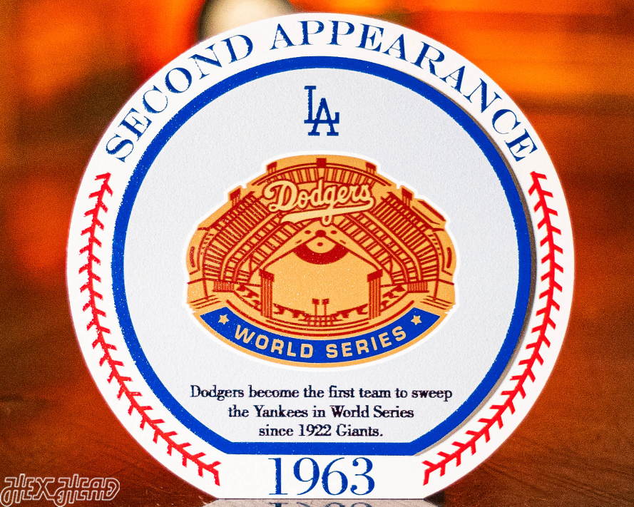 Los Angeles Dodgers 1963 World Series "Double Play" On the Shelf or on the Wall Art