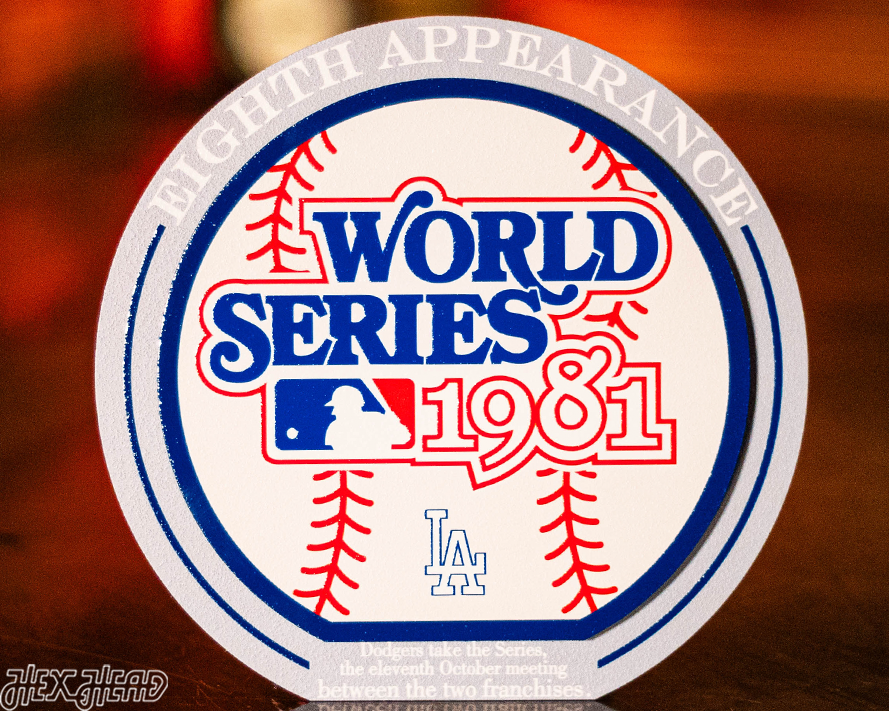 Los Angeles Dodgers 1981 World Series "Double Play" On the Shelf or on the Wall Art