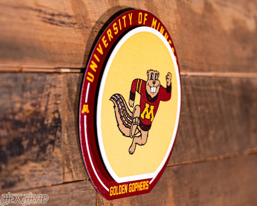 Minnesota Golden Gophers "Double Play" On the Shelf or on the Wall Art