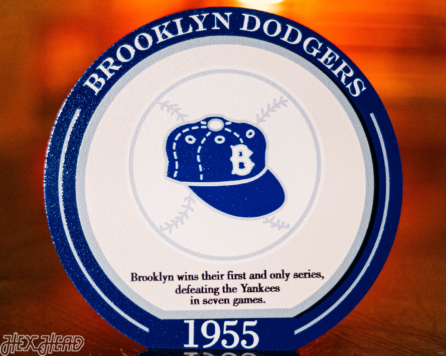 Brooklyn Dodgers 1955 World Series "Double Play" On the Shelf or on the Wall Art