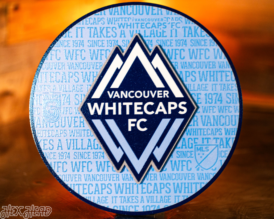 Vancouver Whitecaps CRAFT SERIES 3D Embossed Metal Wall Art