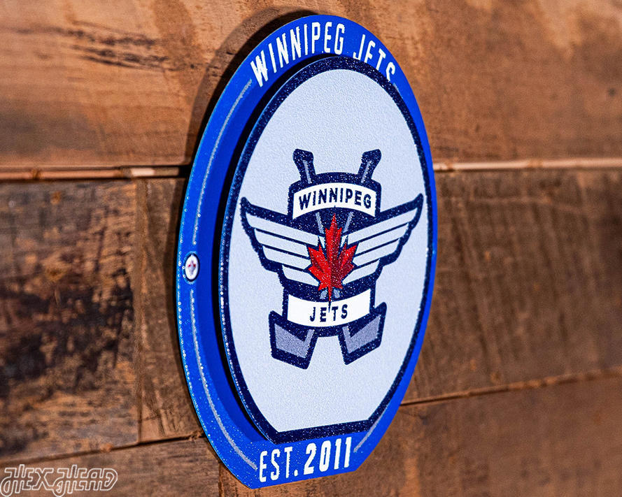 Winnipeg Jets "Double Play" On the Shelf or on the Wall Art