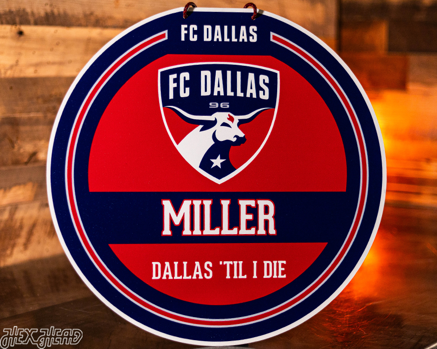 FC Dallas Personalized Monogram Metal Art