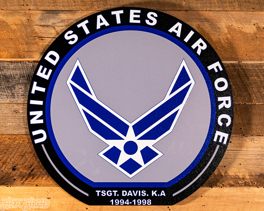 VARSITY Collection- SINGLE Layer United States Air force Metal Wall Art