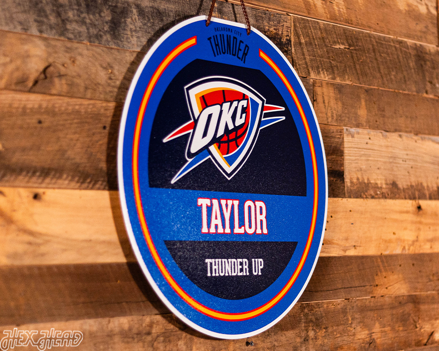 Oklahoma City Thunder Personalized Monogram Metal Art