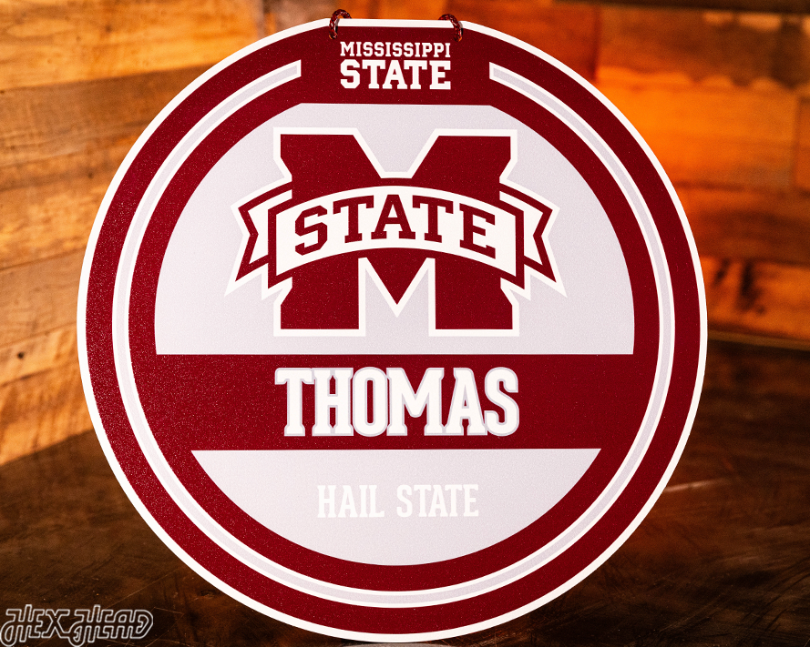 Mississippi State Bulldogs Personalized Monogram Metal Art