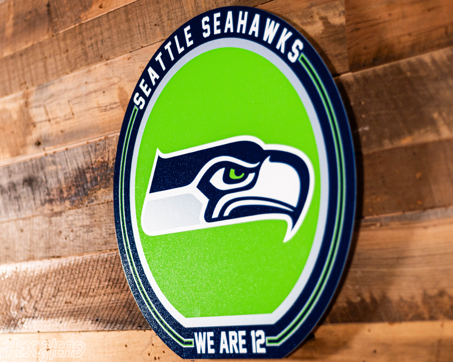 VARSITY Collection- Single Layer Seattle Seahawks Metal Wall Art