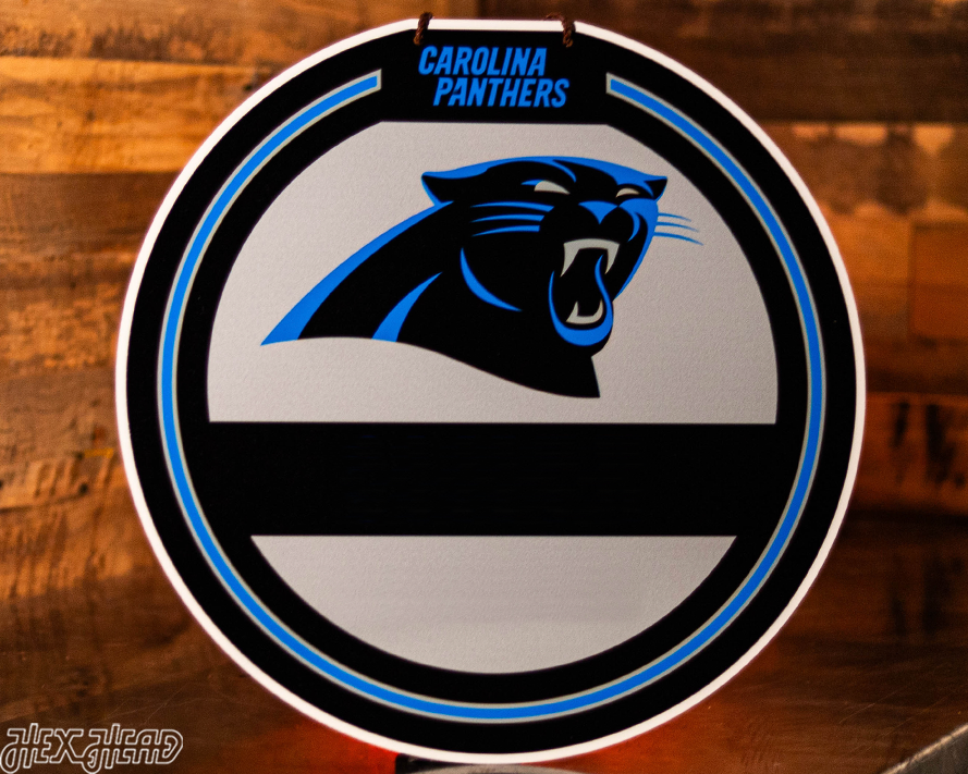 Carolina Panthers Personalized Monogram Metal Art