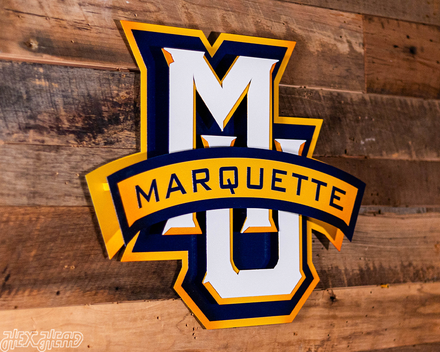 Marquette University 3D Vintage Metal Wall Art