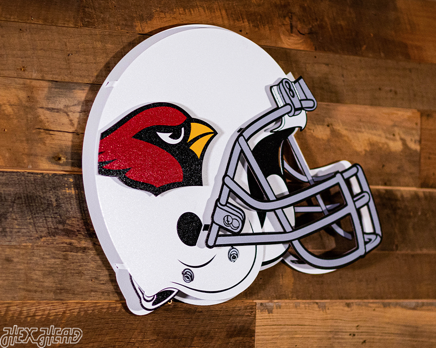 Arizona Cardinals BLITZ Collection - 8 Layer Helmet 3D Vintage Metal Wall Art
