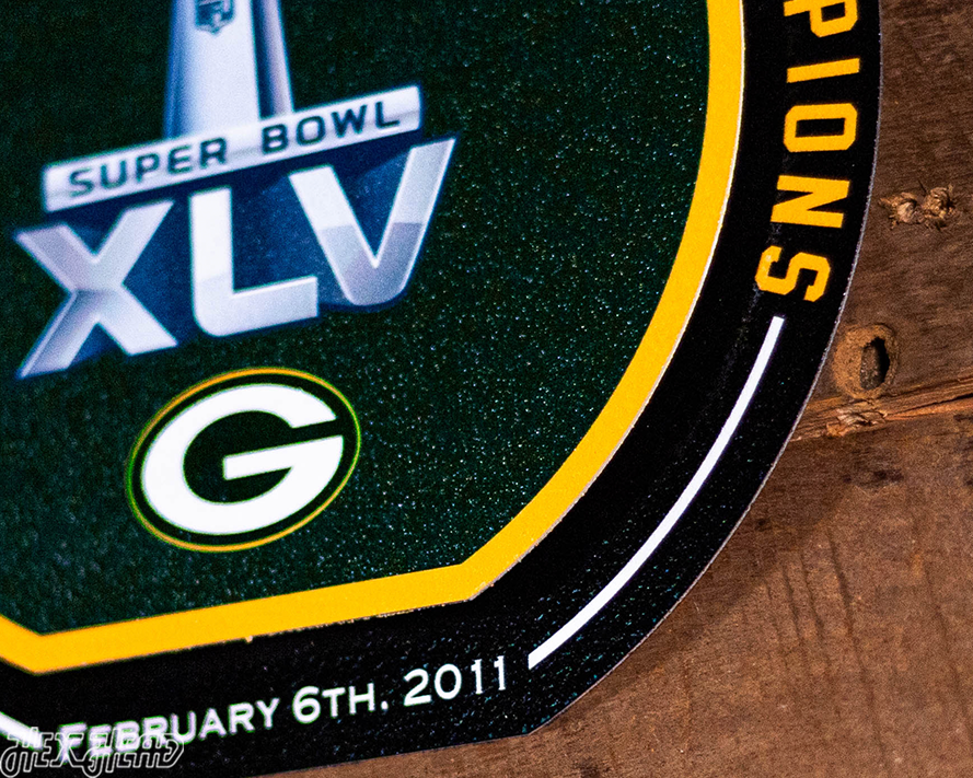 Green Bay Packers "XLV" Super Bowl Double Play On the Shelf or on the Wall Art