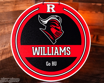 Rutgers Scarlet Knights Personalized Monogram Metal Art