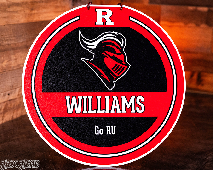 Rutgers Scarlet Knights Personalized Monogram Metal Art